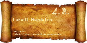Lokodi Magdolna névjegykártya